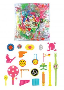 Vielseitige Spielzeugtasche, 20er Set, Farbenmix mit praktischem Tragegriff